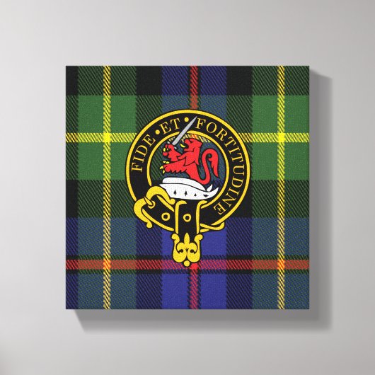 Hardy Scottish Wappen und Tartan Canvas Print Leinwanddruck (Vorderseite)