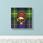 Hardy Scottish Wappen und Tartan Canvas Print Leinwanddruck (Insitu (Holzboden))