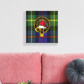Hardy Scottish Wappen und Tartan Canvas Print Leinwanddruck (Insitu (Wohnzimmer))