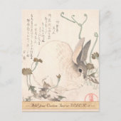 Hare and Dandelion, Kubo Shunman, japanische Kunst Postkarte (Vorderseite)