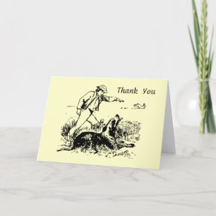 Hare and Hound Vielen Dank Note Card Dankeskarte