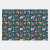 Hare and Moon Gradient Pastell Goth Wrapping Paper Geschenkpapier Set (Vorderseite 3)