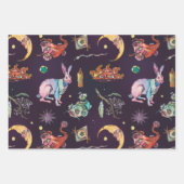 Hare and Moon Gradient Pastell Goth Wrapping Paper Geschenkpapier Set (Vorderseite 2)