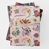 Hare and Moon Gradient Pastell Goth Wrapping Paper Geschenkpapier Set (Beispiel)