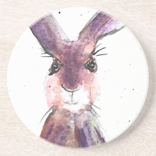 Hare Aquarell Untersetzer (Vorne)