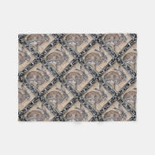 Hare Black Scroller Border Wohngestaltung Fleecedecke (Vorderseite (Horizontal))