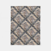 Hare Black Scroller Border Wohngestaltung Fleecedecke (Vorderseite)