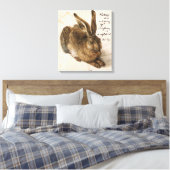 Hare by Durer mit Nature Quote 17 x 19 Zoll Leinwanddruck (Insitu (Schlafzimmer))