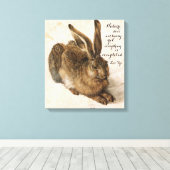 Hare by Durer mit Nature Quote 17 x 19 Zoll Leinwanddruck (Insitu (Holzboden))