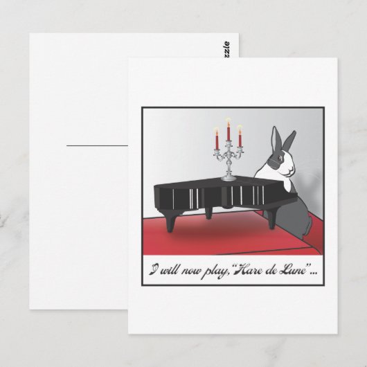 HARE DE LUNE POSTKARTE (Vorne/Hinten)