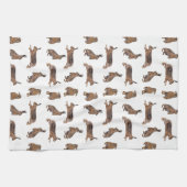 Hare Frenzy Kitchen Handtuch (Farbe auswählen) (Horizontal)
