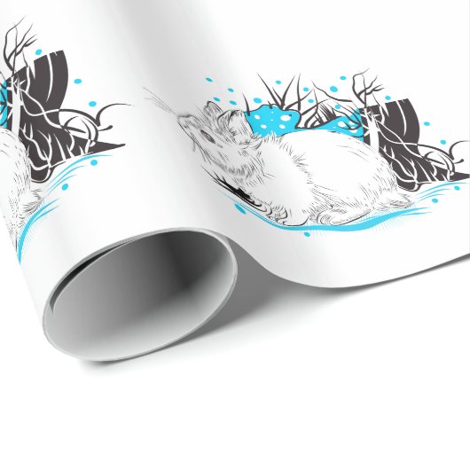 Hare Geschenkpapier (Rolleneckpunkt)