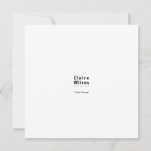 Hare House Card (Rückseite)