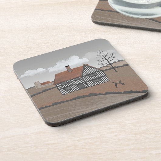 Hare House Getränkeuntersetzer (Linke Seite)