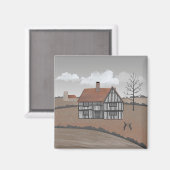 Hare House Magnet (Vorderseite/Rückseite)