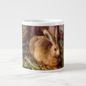 Hare in Forest Hans Hoffmann Rabbit Malerei Jumbo-Tasse (Vorderseite)
