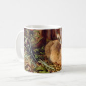 Hare in Forest Hans Hoffmann Rabbit Malerei Kaffeetasse (Vorderseite Links)