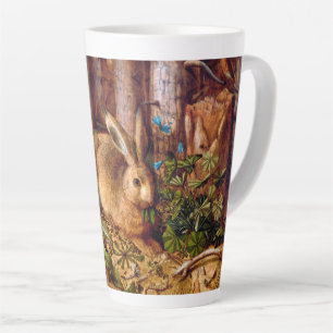 Hare in Forest Hans Hoffmann Rabbit Malerei Milchtasse