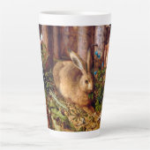 Hare in Forest Hans Hoffmann Rabbit Malerei Milchtasse (Vorderseite)