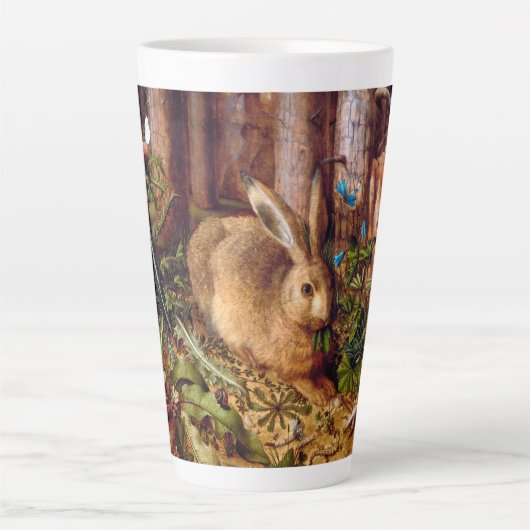 Hare in Forest Hans Hoffmann Rabbit Malerei Milchtasse (Vorderseite)