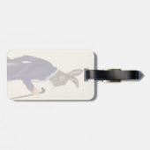 Hare in Lila Hülle 2 Gepäckanhänger (Rückseite horizontal)