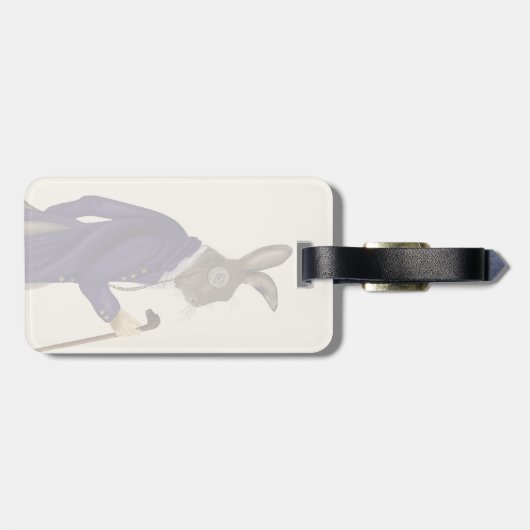 Hare in Lila Hülle 2 Gepäckanhänger (Rückseite horizontal)