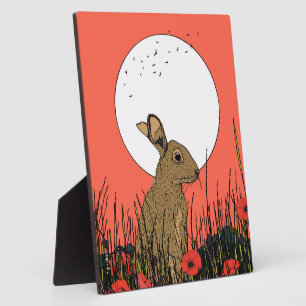 Hare in the Poppies Fotoplatte