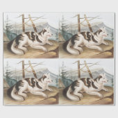 Hare Indian Dog (Canis familiaris) Illustration Geschenkpapier (Flach)