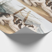 Hare Indian Dog (Canis familiaris) Illustration Geschenkpapier (Ecke)