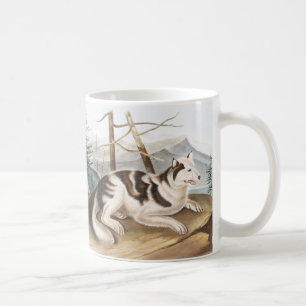 Hare Indian Dog (Canis familiaris) Illustration Kaffeetasse
