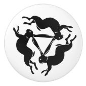 Hare/Kaninchen Keramikknauf (Vorderseite)