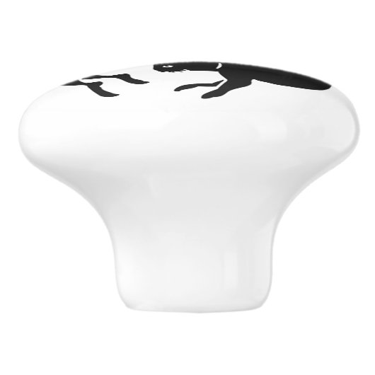 Hare/Kaninchen Keramikknauf (Seitenansicht)