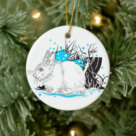 Hare Keramik Ornament
