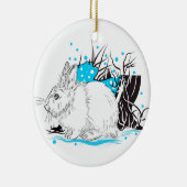 Hare Keramik Ornament (Rechts)