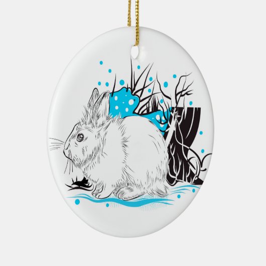 Hare Keramik Ornament (Rechts)