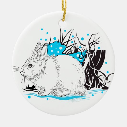 Hare Keramik Ornament (Vorne)
