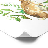 Hare Kinder drucken. Kaninchen-Kinderzimmer Poster (Ecke)