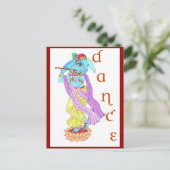Hare Krishna Dance Postkarte (Stehend Vorderseite)