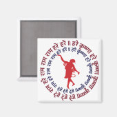 Hare Krishna Follower Devotee zum Kirtan Magnet (Vorderseite/Rückseite)