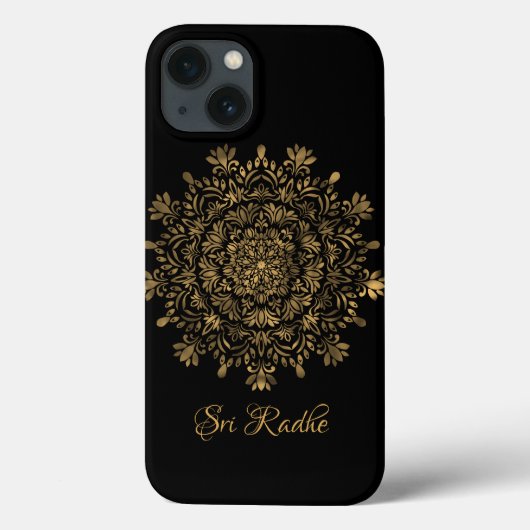 Hare Krishna Kunst - Shree Radhe Typografie Case-Mate iPhone Hülle (Rückseite)