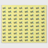 "Hare Krishna" Peacock Feather Hindu Geschenkpapier (Flach)