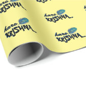 "Hare Krishna" Peacock Feather Hindu Geschenkpapier (Rolleneckpunkt)