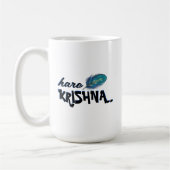 "Hare Krishna" Peacock Feather Hindu Kaffeetasse (Links)