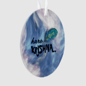 "Hare Krishna" Peacock Feather Hindu Ornament (Vorderseite)