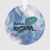 "Hare Krishna" Peacock Feather Hindu Ornament (Vorderseite)