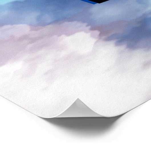 "Hare Krishna" Peacock Feather Hindu Poster (Ecke)