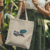 "Hare Krishna" Peacock Feather Hindu Tragetasche