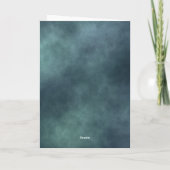 "Hare Leaping Winter Scene Folded Grußkarte" Karte (Rückseite)