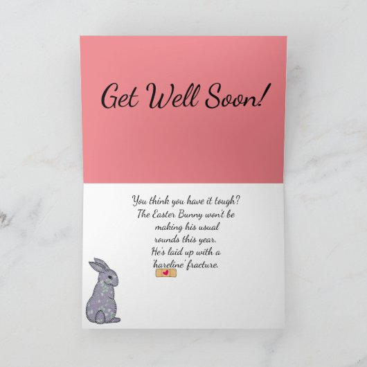 "Hare-Line"-Struktur Dankeskarte (Innenseite)