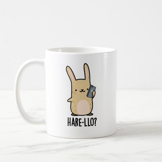 Hare-llo There Funny Hare Rabbit Pub Kaffeetasse (Links)